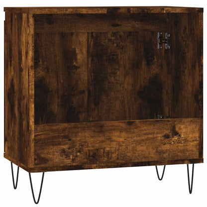 Smoked Oak Bathroom Cabinet - Engineered Wood 58x33x60 cm