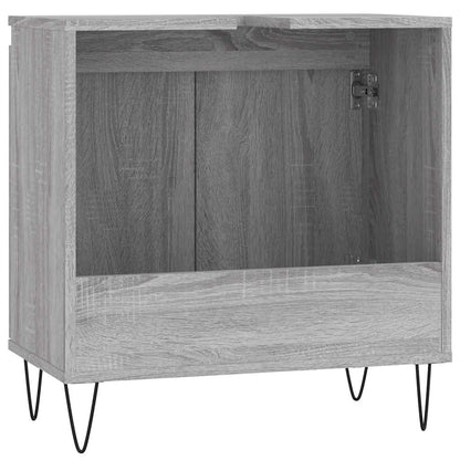 Grey Sonoma Bathroom Cabinet - 58x33x60 cm Engineered Wood