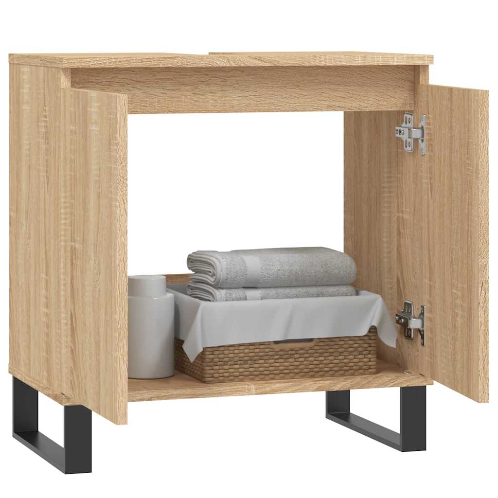 Sonoma Oak Bathroom Cabinet 58x33x60 cm - Engineered Wood