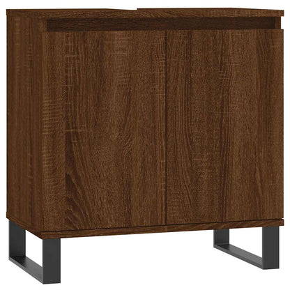 Brown Oak Bathroom Cabinet, 58x33x60 cm, Engineered Wood