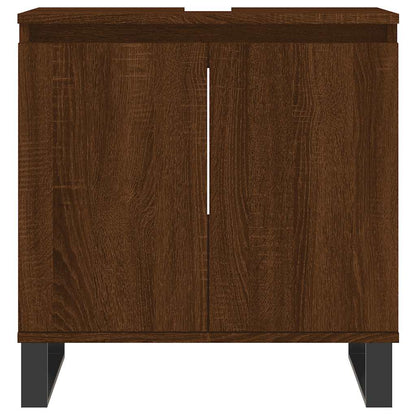 Brown Oak Bathroom Cabinet, 58x33x60 cm, Engineered Wood