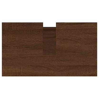Brown Oak Bathroom Cabinet, 58x33x60 cm, Engineered Wood