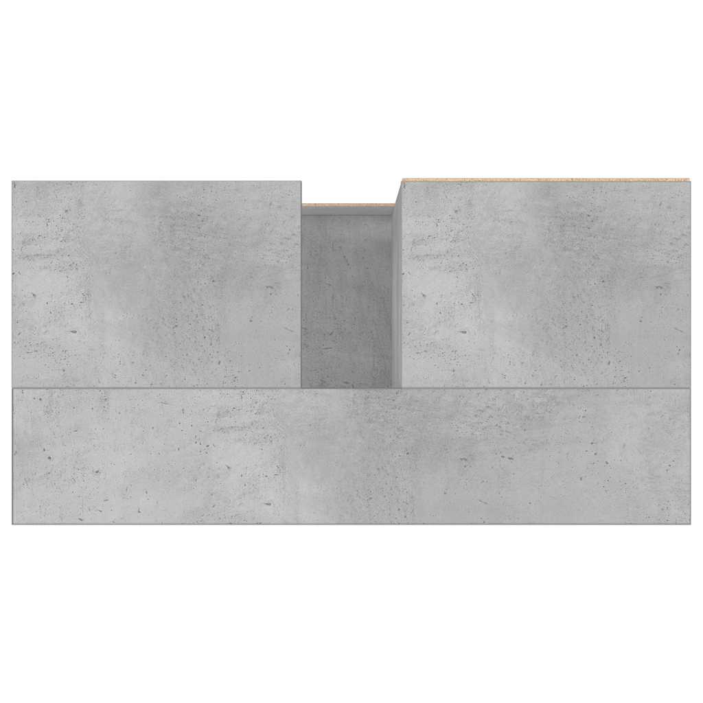Concrete Grey Bathroom Cabinet, 65x33x60 cm, Engineered Wood