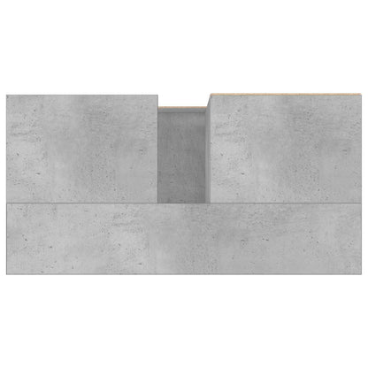 Concrete Grey Bathroom Cabinet, 65x33x60 cm, Engineered Wood