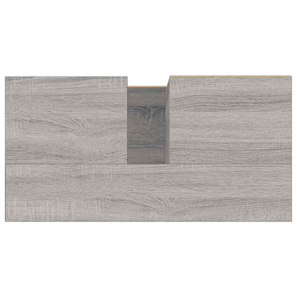 Sonoma Grey Bathroom Cabinet - Engineered Wood 65x33x60cm