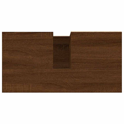 Brown Oak Bathroom Cabinet, 65x33x60 cm, Engineered Wood