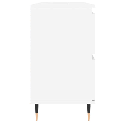 Engineered Wood Bathroom Cabinet in White, 80x33x60 cm
