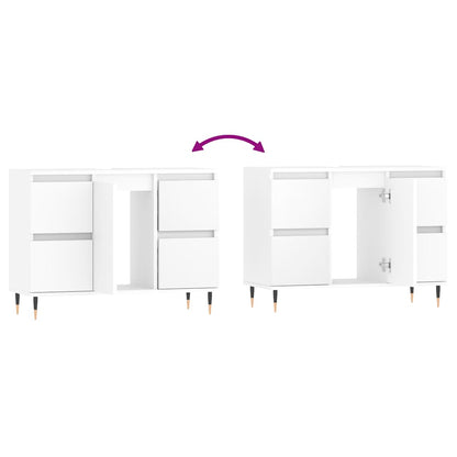 Engineered Wood Bathroom Cabinet in White, 80x33x60 cm
