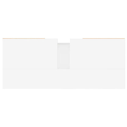 High Gloss White Bathroom Cabinet - Engineered Wood 80x33x60cm