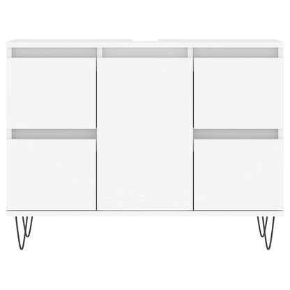 White Engineered Wood Bathroom Cabinet 80x33x60 cm