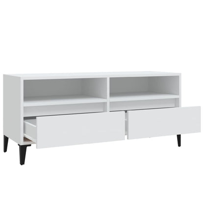 TV Cabinet White 100x34.5x44.5 cm Engineered Wood