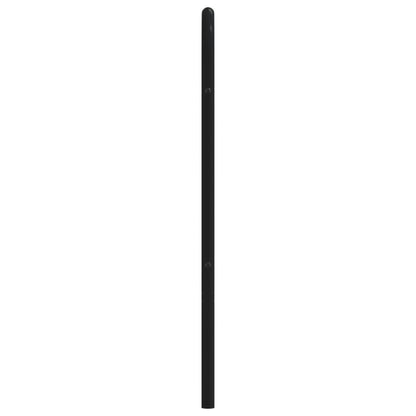 Sleek Black Metal Headboard 120cm - Modern Bedroom Elegance