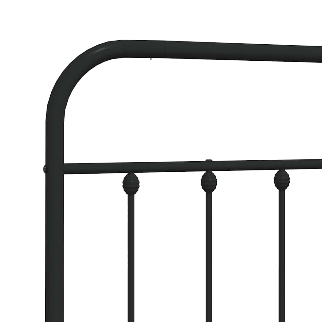 Sleek Black Metal Headboard - 150 cm Elegant Bedroom Upgrade