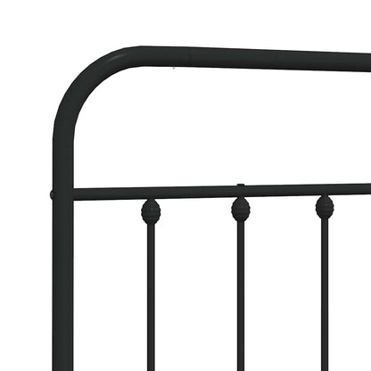 Sleek Black Metal Headboard - 150 cm Elegant Bedroom Upgrade