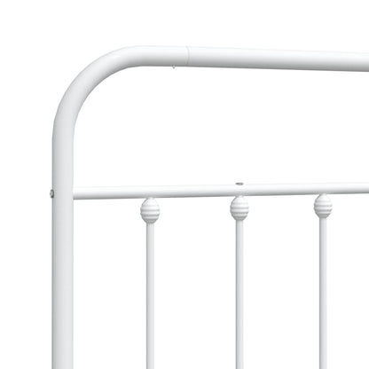 Elegant White Metal Headboard, 75 cm – Modern Bedroom Accent