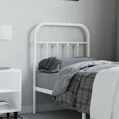Elegant White Metal Headboard, 75 cm – Modern Bedroom Accent