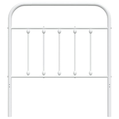Metal Headboard White 80 cm