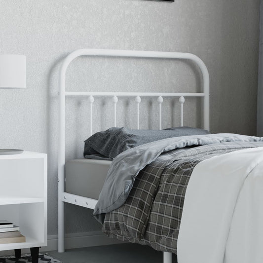 Elegant White Metal Headboard - 90 cm Sturdy, Stylish Design