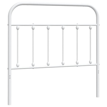 Sleek White Metal Headboard, 100 cm - Modern Bedroom Essential