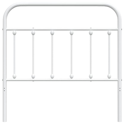 Sleek White Metal Headboard, 100 cm - Modern Bedroom Essential