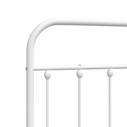 Sleek White Metal Headboard, 100 cm - Modern Bedroom Essential