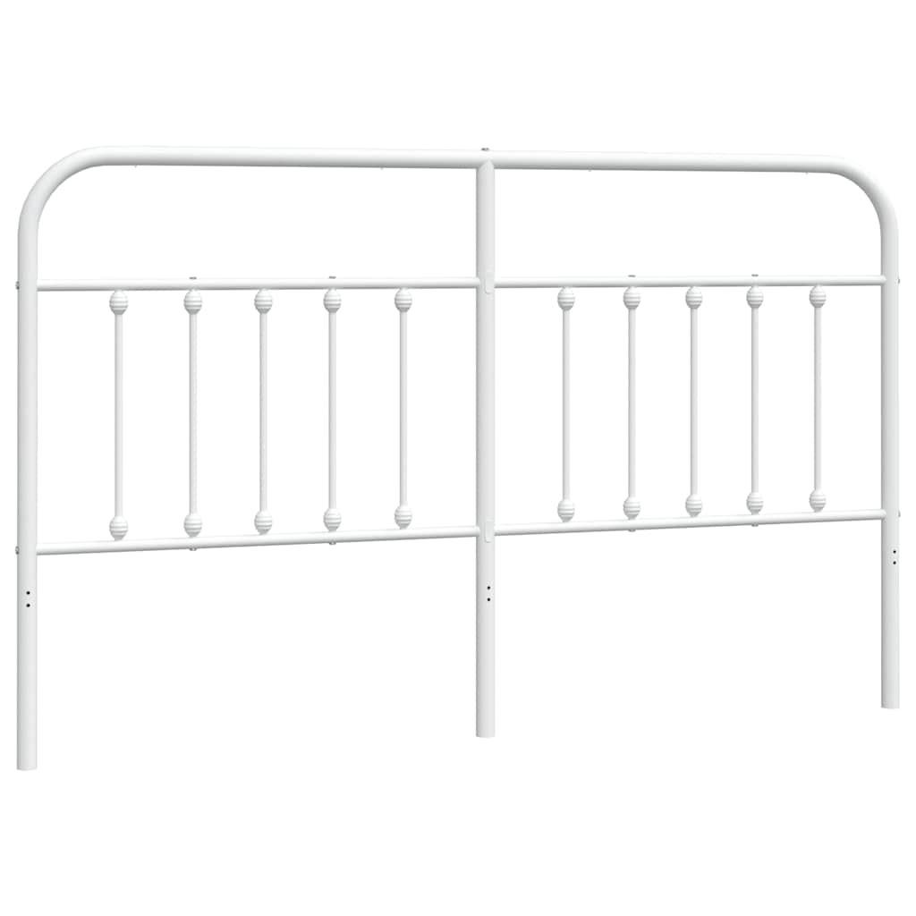Elegant White Metal Headboard - Sturdy 180 cm Design