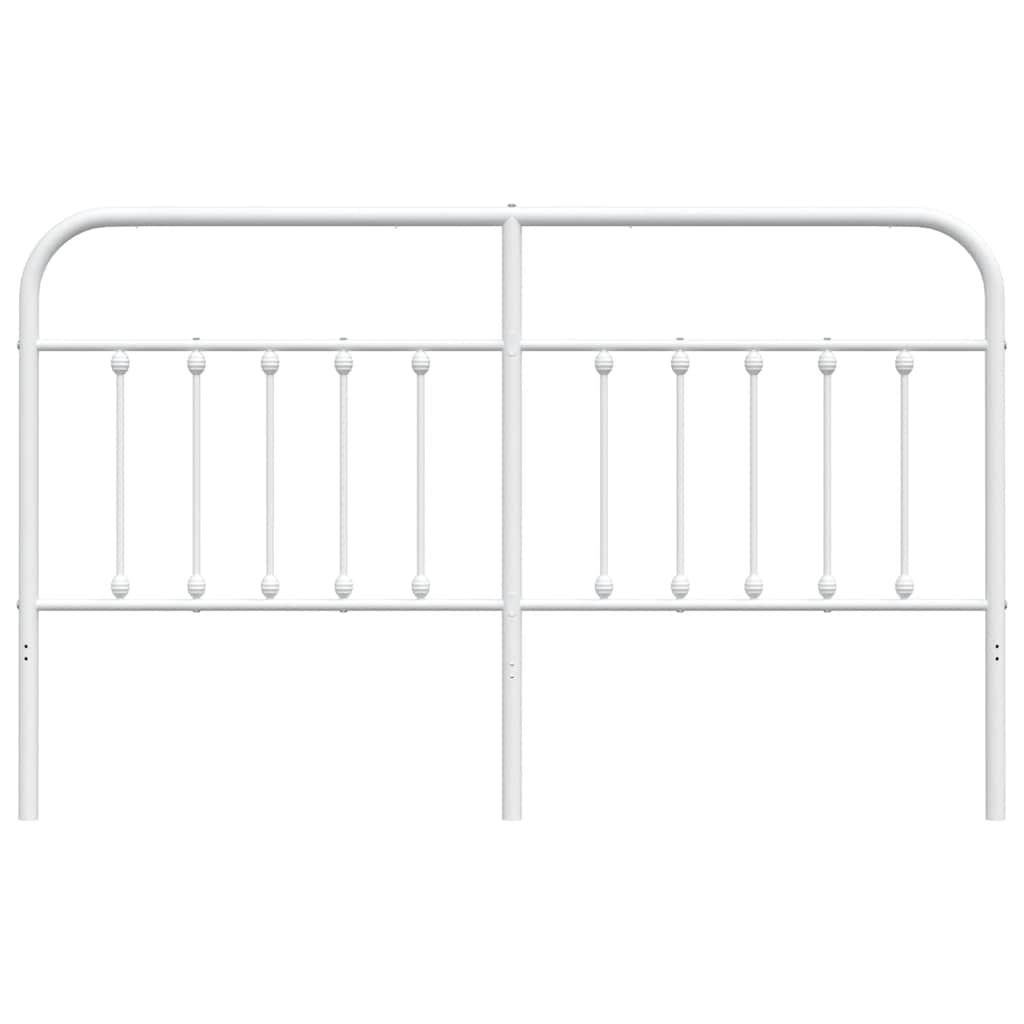 Elegant White Metal Headboard - Sturdy 180 cm Design