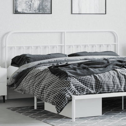 Metal Headboard White 200 cm
