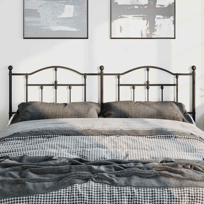 Elegant 180cm Black Metal Headboard for King Beds