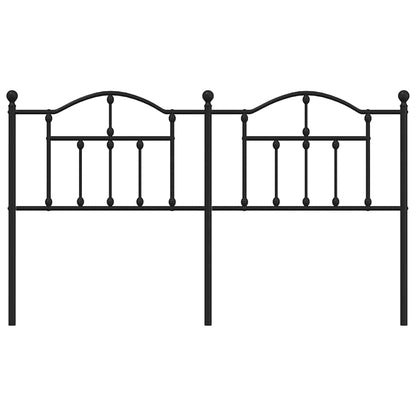 Elegant 180cm Black Metal Headboard for King Beds