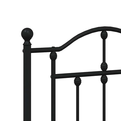 Elegant 180cm Black Metal Headboard for King Beds