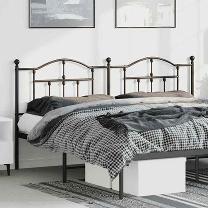 Elegant 180cm Black Metal Headboard for King Beds