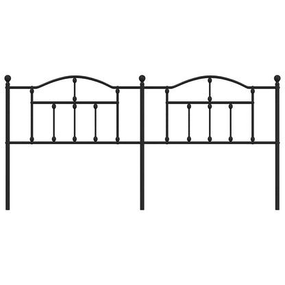 Elegant Black Metal Headboard - 193 cm for Modern Bedrooms