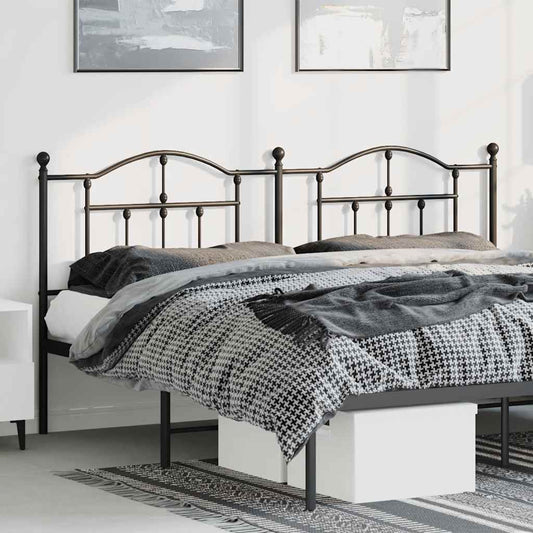 Elegant Black Metal Headboard - 193 cm for Modern Bedrooms