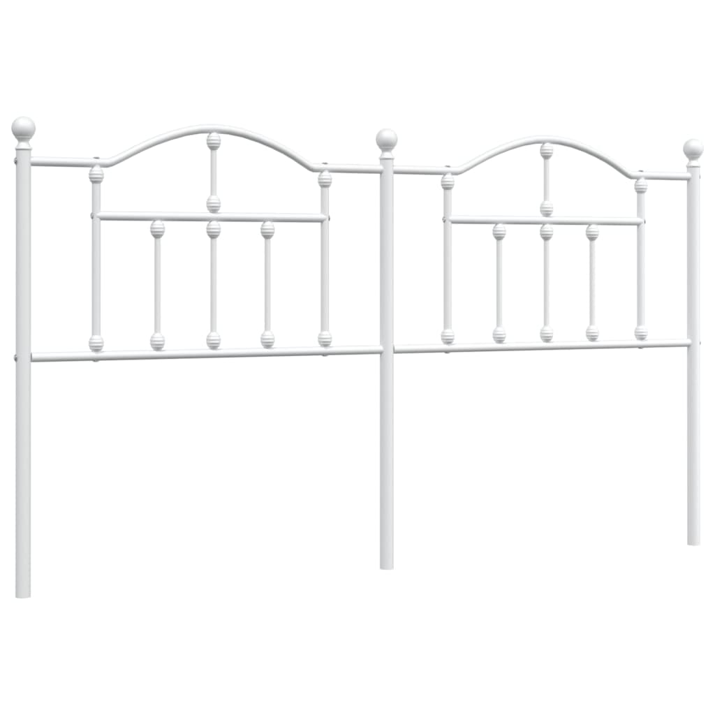 Elegant White Metal Headboard, 160 cm - Modern Bedroom Upgrade