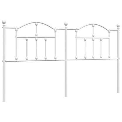 Elegant White Metal Headboard, 160 cm - Modern Bedroom Upgrade