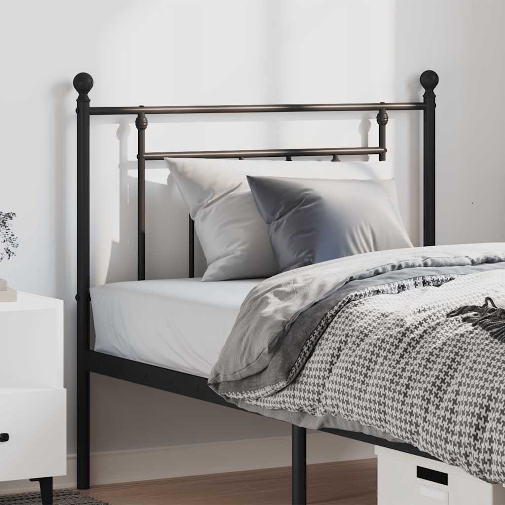 Black Metal Headboard 100 cm - Sleek & Stylish Bedroom Decor