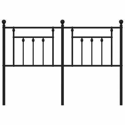 Elegant Black Metal Headboard - 150 cm Sturdy Bedroom Decor