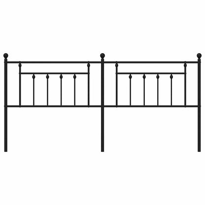 Metal Headboard Black 193 cm