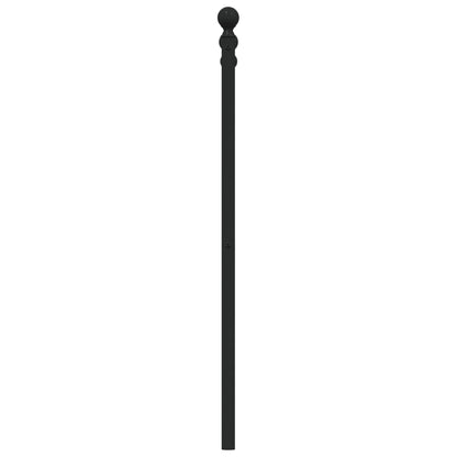 Elegant Black Metal Headboard - 200 cm Sturdy Design