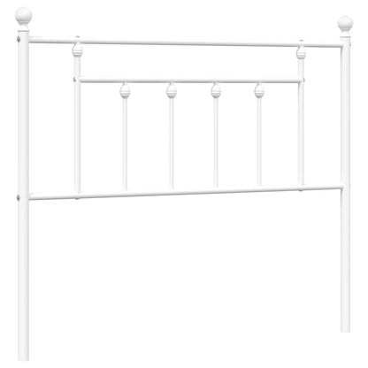 Elegant White Metal Headboard - 107 cm Bedroom Essential