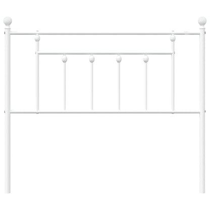 Elegant White Metal Headboard - 107 cm Bedroom Essential