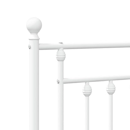 Elegant White Metal Headboard - 107 cm Bedroom Essential