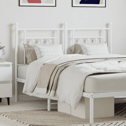 Elegant White Metal Headboard - 150 cm for Stylish Bedroom Décor