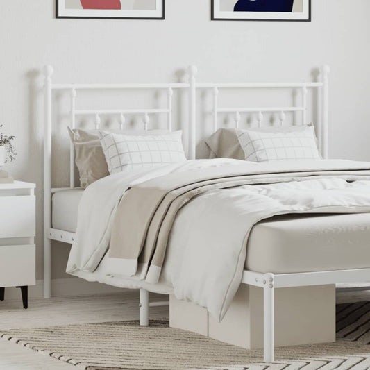 Elegant White Metal Headboard - 150 cm for Stylish Bedroom Décor