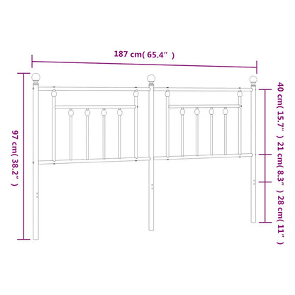 White Metal Headboard 180 cm – Stylish & Durable Bedroom Essential