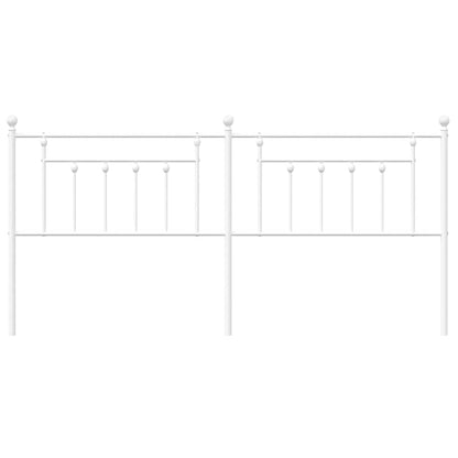 Elegant White Metal Headboard - 193 cm for King Size Beds
