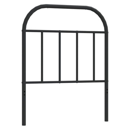 Sleek Black Metal Headboard - Stylish 75 cm Design