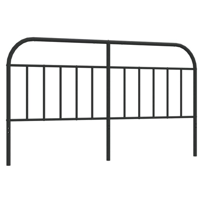 Metal Headboard Black 160 cm
