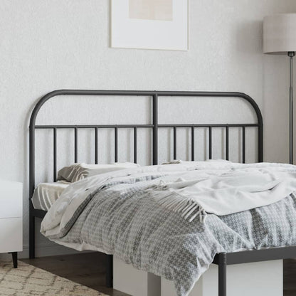 Metal Headboard Black 160 cm